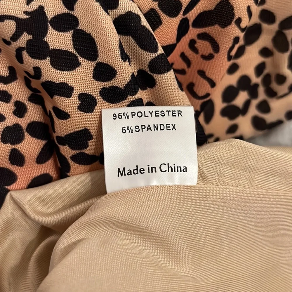 Princess Polly Autumn Mini Dress Leopard Bodycon Size 0 - Picture 8 of 9